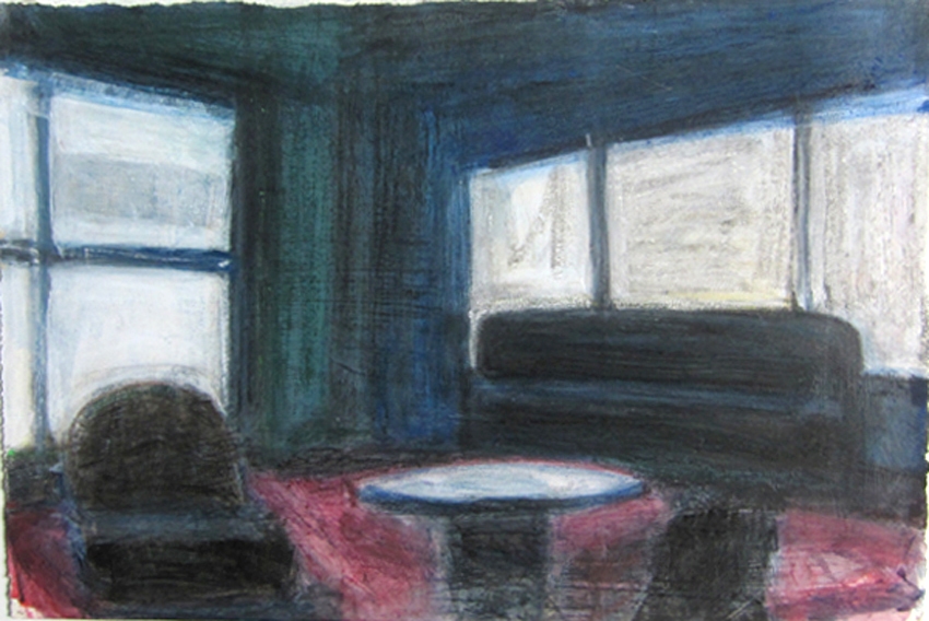 London Sitting Room Robert G. Edelman Art Consultant/Writer/Independent Curator Interiors 90's Acrylic, graphite on paper