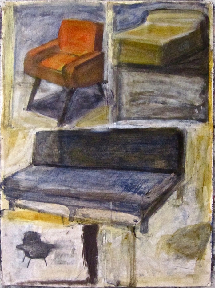 Sit or Sleep (Think and Dream) Robert G. Edelman Art Consultant/Writer/Independent Curator Interiors 90's Acrylic, graphite and collage on paper