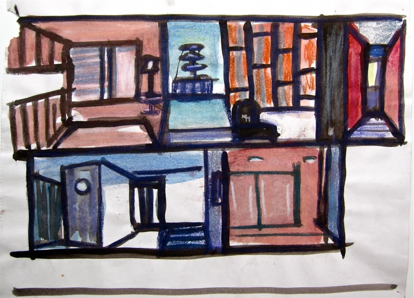 Modern Home Robert G. Edelman Art Consultant/Writer/Independent Curator Interiors ink, charcoal, watercolor, pastel on paper