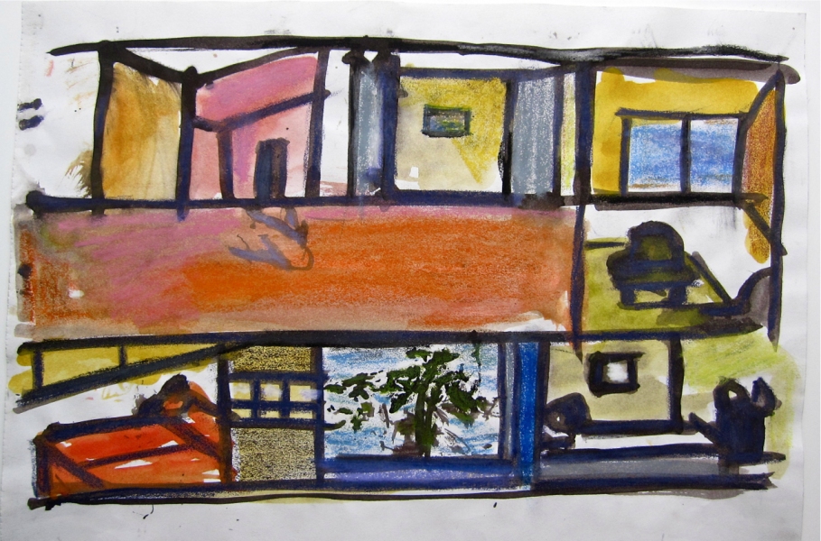 Duplex Robert G. Edelman Art Consultant/Writer/Independent Curator Interiors ink, charcoal, watercolor, pastel on paper