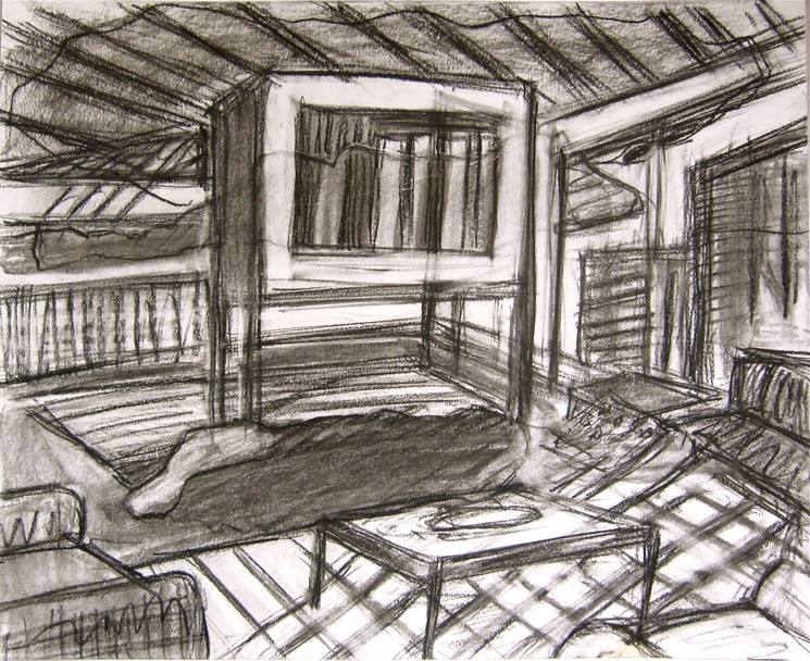 Reflection Robert G. Edelman Art Consultant/Writer/Independent Curator Interiors Graphite, charcoal on paper