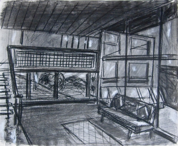To The Deck Robert G. Edelman Art Consultant/Writer/Independent Curator Interiors Graphite, charcoal and pastel on paper