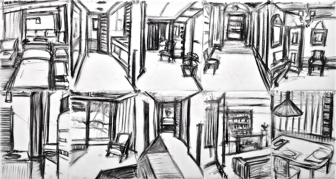The Whole House Robert G. Edelman Art Consultant/Writer/Independent Curator Interiors Oilstick on vellum (10 sheets)