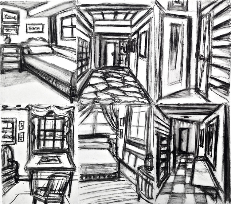Down the Hall Robert G. Edelman Art Consultant/Writer/Independent Curator Interiors Oilstick on vellum