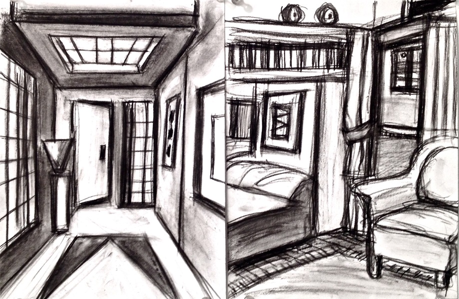 Light and Shade Robert G. Edelman Art Consultant/Writer/Independent Curator Interiors Oilstick, charcoal, graphite on paper