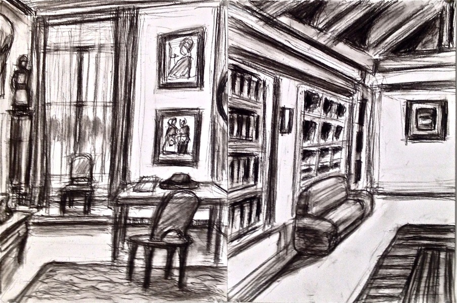 Vaulted Roof Robert G. Edelman Art Consultant/Writer/Independent Curator Interiors oilstick, graphite, charcoal on paper