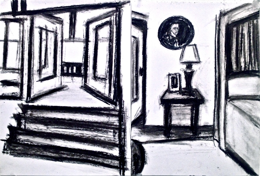 Deck and Boudoir Robert G. Edelman Art Consultant/Writer/Independent Curator Interiors oilstick, graphite, charcoal on paper