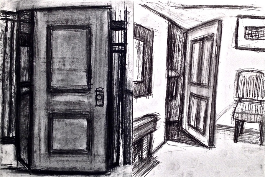 Entrance and Exit Robert G. Edelman Art Consultant/Writer/Independent Curator Interiors oilstick, graphite and charcoal on paper