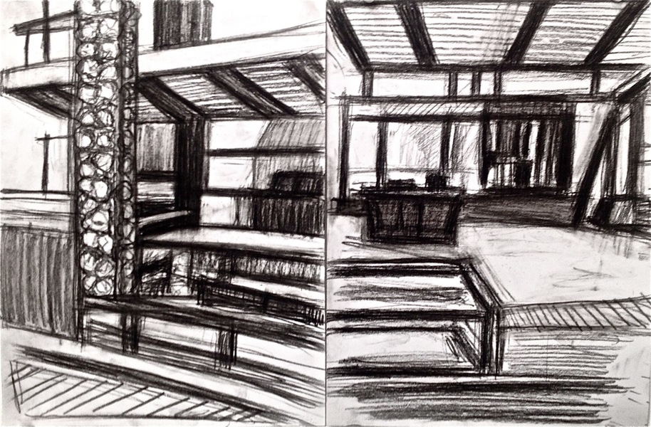 Construction Site Robert G. Edelman Art Consultant/Writer/Independent Curator Interiors oilstick, charcoal, graphite on paper