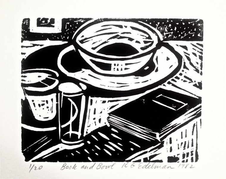 Book and Bowl Robert G. Edelman Art Consultant/Writer/Independent Curator Prints Linocut on paper