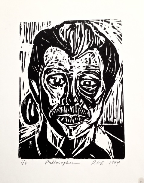 Philosopher Robert G. Edelman Art Consultant/Writer/Independent Curator Prints Linocut on paper