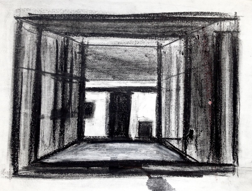 Hallway Robert G. Edelman Art Consultant/Writer/Independent Curator Interiors pencil and charcoal on paper
