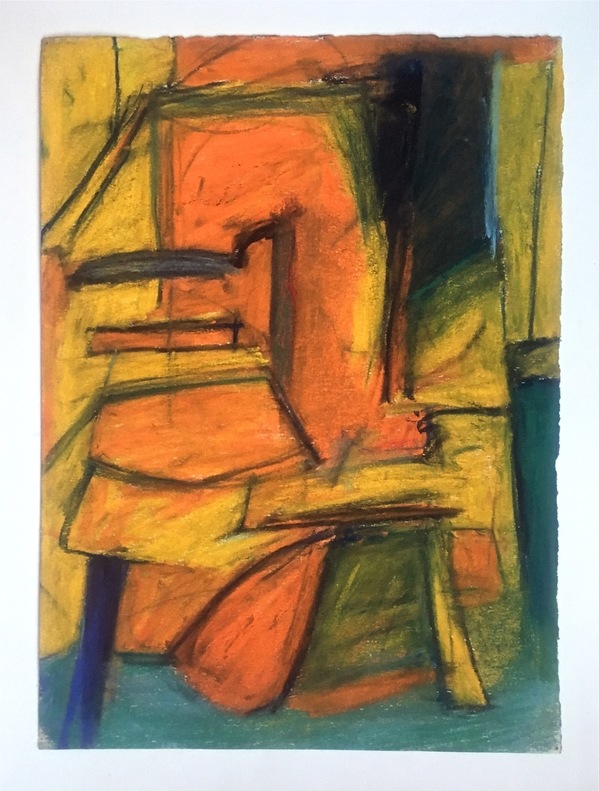Studio Worktable (homage to W de K) Robert G. Edelman Art Consultant/Writer/Independent Curator Interiors Pastel, colored pencil, charcoal on paper