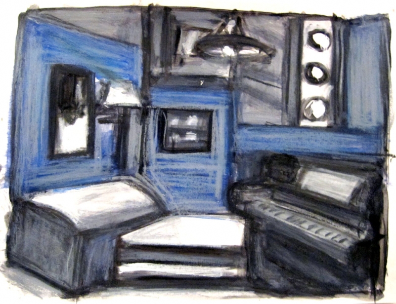 She Liked to Sing at Night Robert G. Edelman Art Consultant/Writer/Independent Curator Interiors acrylic, graphite and pastel on paper