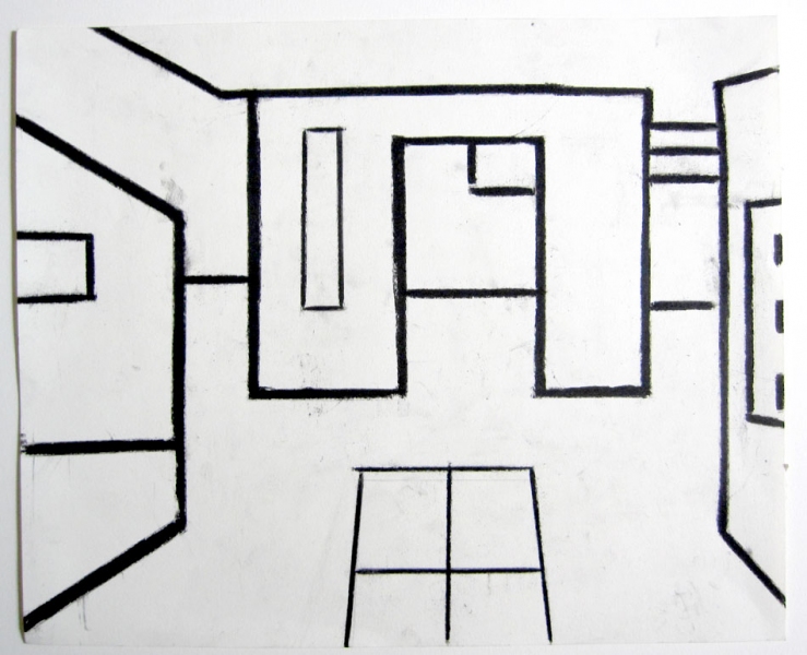 Installation Robert G. Edelman Art Consultant/Writer/Independent Curator Interiors charcoal, graphite on paper