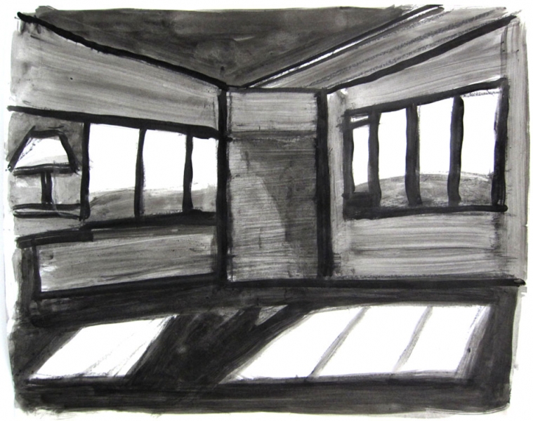 Looking West Robert G. Edelman Art Consultant/Writer/Independent Curator Interiors ink, graphite on tracing paper