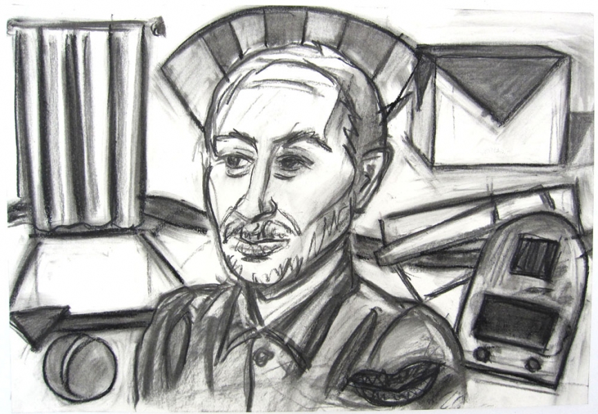Portrait of Richard Robert G. Edelman Art Consultant/Writer/Independent Curator Works on paper Charcoal, graphite on paper
