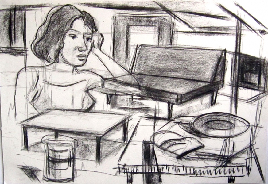 Waiting Robert G. Edelman Art Consultant/Writer/Independent Curator Works on paper charcoal, graphite on paper