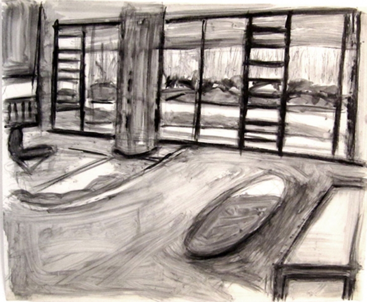 Beach House Robert G. Edelman Art Consultant/Writer/Independent Curator Interiors ink on tracing paper