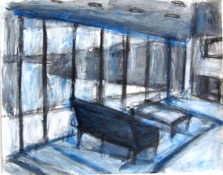 On The River Robert G. Edelman Art Consultant/Writer/Independent Curator Interiors Acrylic on paper