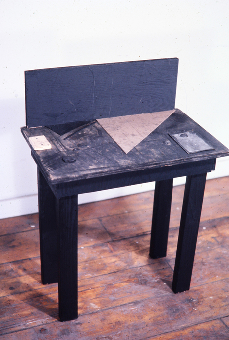 Ron Morosan Table Sculptures Acrylic on wood with paper and oil clay
