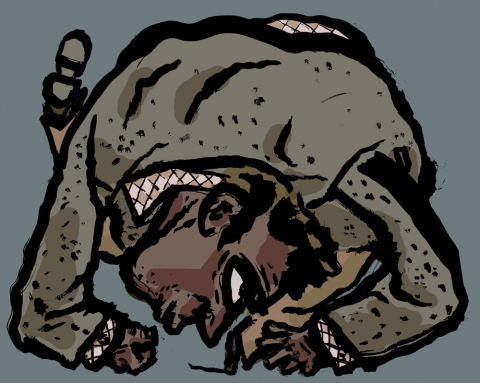 Stress Position Stress Positions Ink and photoshop