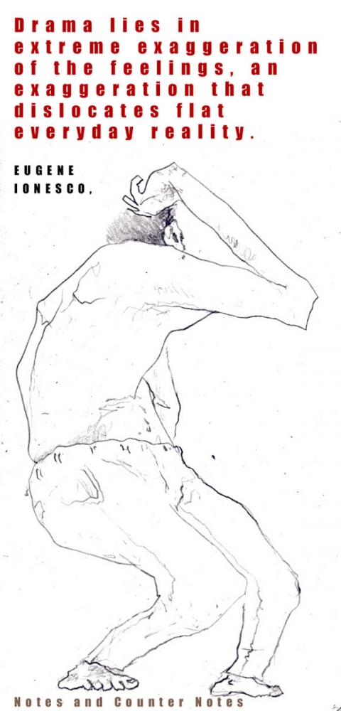 Ionesco Quote Drawing, photography and Print