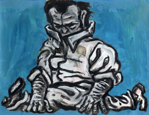 Stress Position (Blue) Stress Positions Ink and housepaint