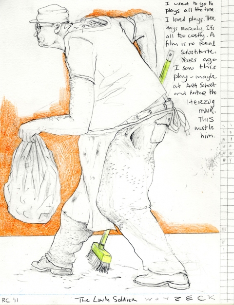 The Lowly Soldier Woyzeck Drawing, photography and Print pencil and crayon