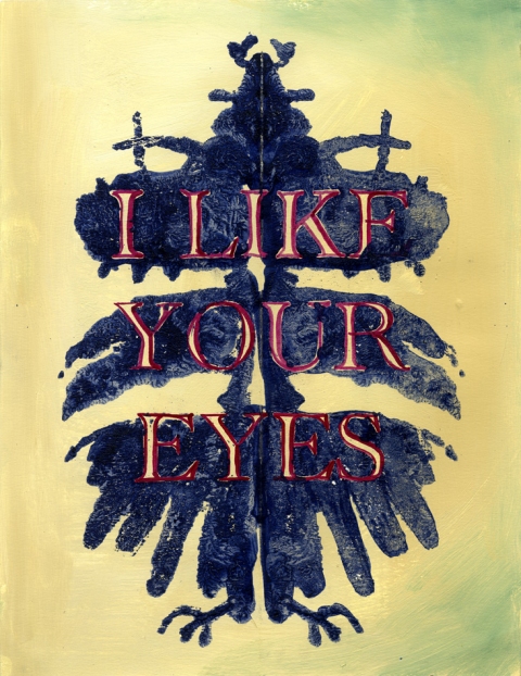 I Like Your Eyes Think Blot Paintings acrylic