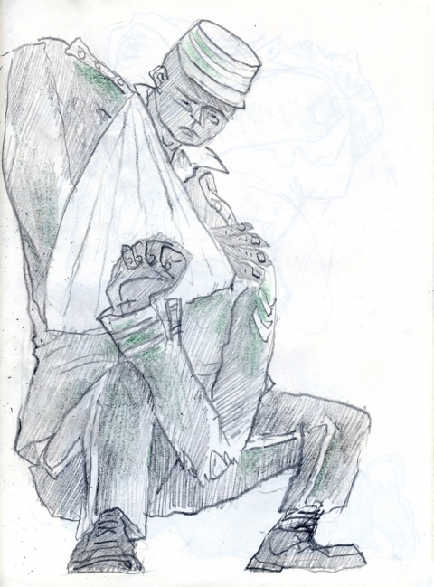 Prisoner Drawing, photography and Print pencil and crayon