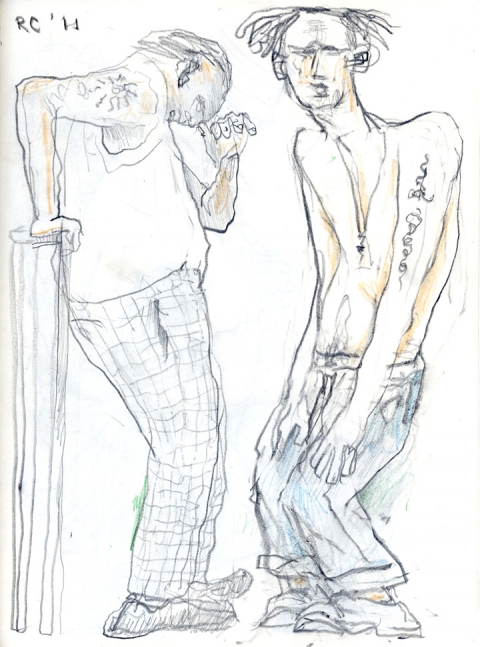 Bowery Drawing, photography and Print pencil and crayon