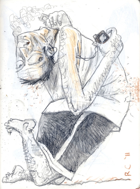 Strafed 2 Drawing, photography and Print pencil and crayon