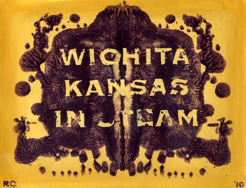 Wichita, Kansas, in Steam Think Blot Paintings acrylic