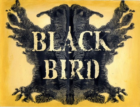 Black Bird (positive) Think Blot Paintings acrylic