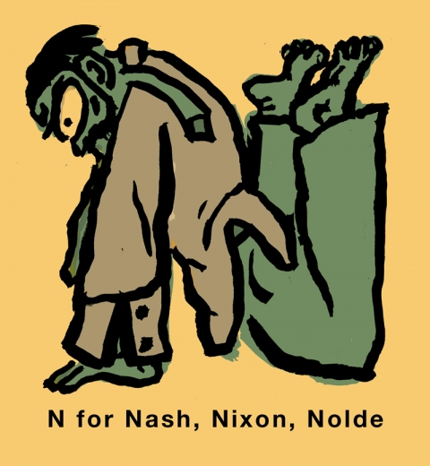 N for Nash, Nixon, Nolde Art Alphabet