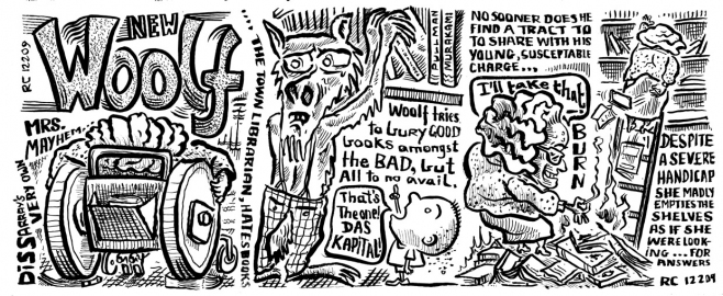 New Woolf 2-Mrs. Mayhem, The Town Librarian, Hates Books... The World In Disarray