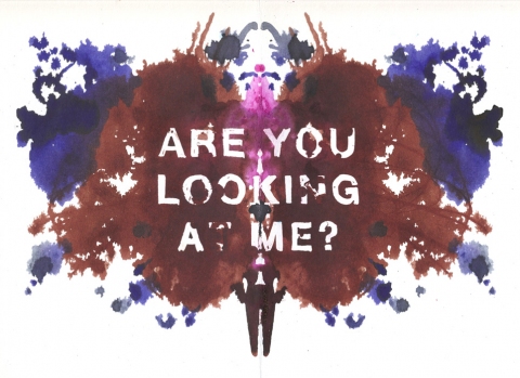 Are You Looking At Me? Think Blot Paintings watercolor inks