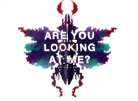Are You Looking At Me? 2 Think Blot Paintings watercolor inks