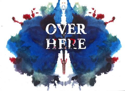Over Here 3 Think Blot Paintings ink