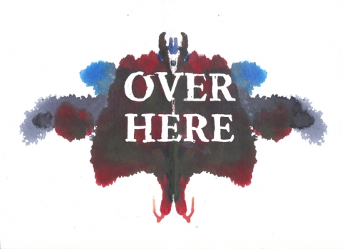 Over Here 1 Think Blot Paintings ink