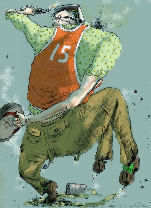 Extreme Oil Cleanup (Curling) Drawing, photography and Print pencil, crayon, photoshop,