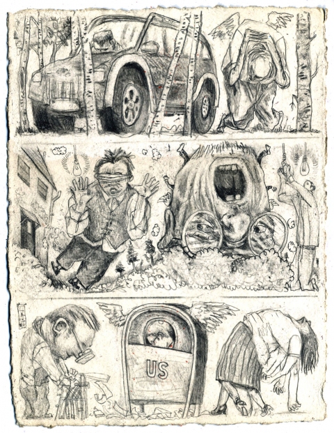 Drawing 3 (Wings) Drawing, photography and Print pencil