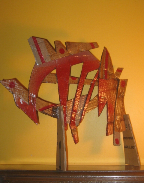 Ancient Cardboard, Wood and Stone cardboard/paint