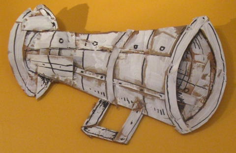 Megaphone Cardboard, Wood and Stone cardboard/paint