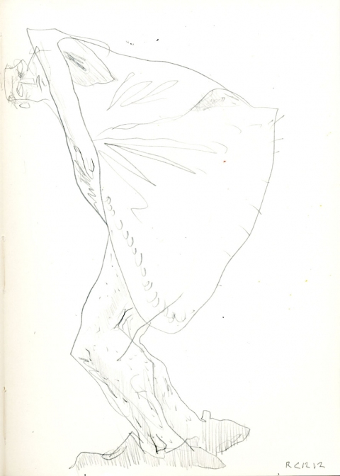Towel Drawing, photography and Print pencil
