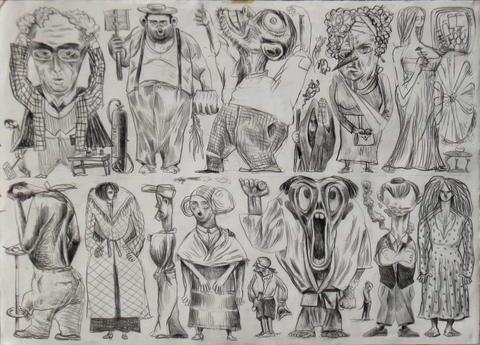 Mob Drawing, photography and Print Conte