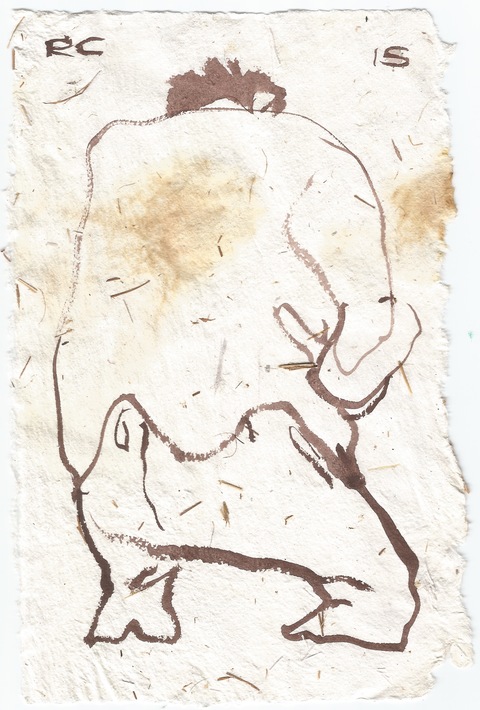 untitled drawing Drawing, photography and Print sepia graphite on handmade paper