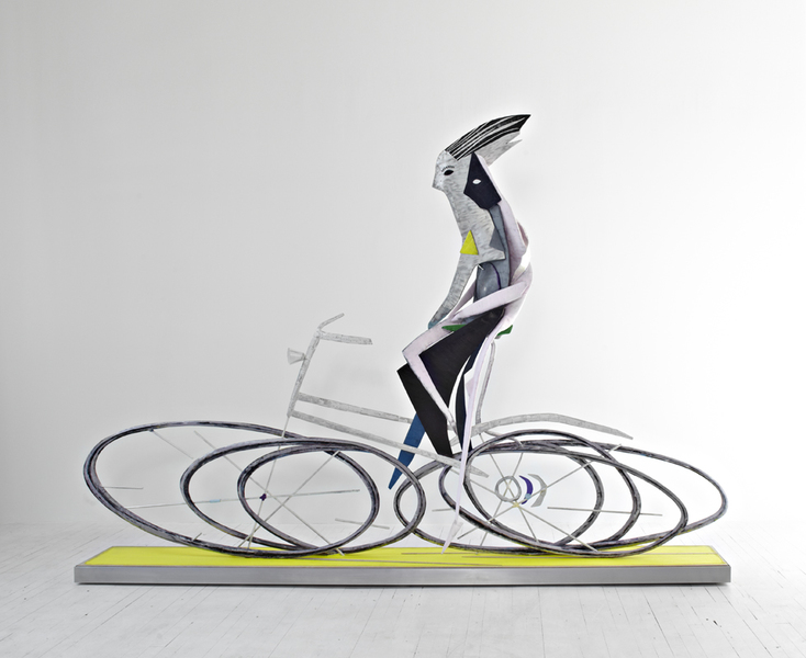 Bicycle RYAN JOHNSON Work Medical casting tape, acrylic paint, aluminum, paper mache, rebar, plywood, linen, synthetic clay