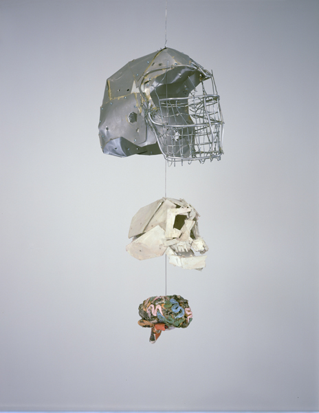 A Firm Handshake RYAN JOHNSON Work Aluminum, wood, paper-mache, acrylic paint